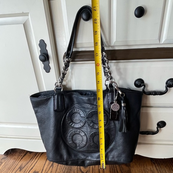 Coach Colette Leather Op Art Logo Tote Bag - Picture 5 of 10